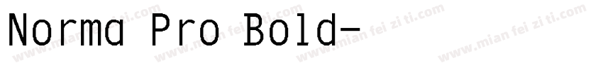 Norma Pro Bold字体转换